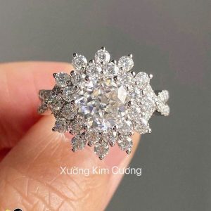 Vỏ Nhẫn hoa bản to 18K